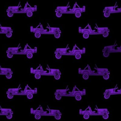 (1" scale) jeeps - purple/black - C22