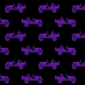 (1" scale) jeeps - purple/black - C22