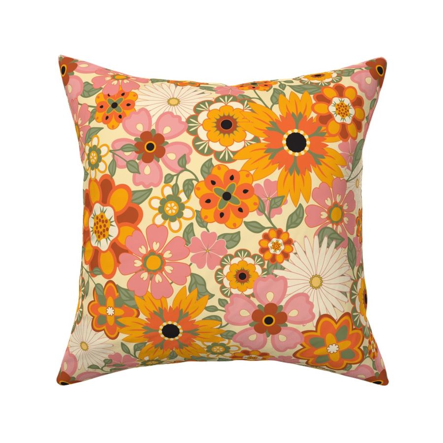 1970s Throw Pillows Designs | Spoonflower Design Challenge
