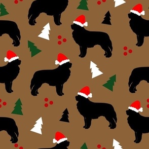 Newfie Christmas Newfoundland Holiday Dogs in Tan