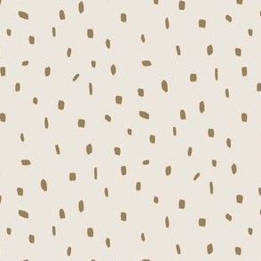 Modern polka dots gold and eggshell