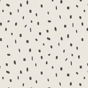 Modern Polka Dots Charcoal and Eggshell