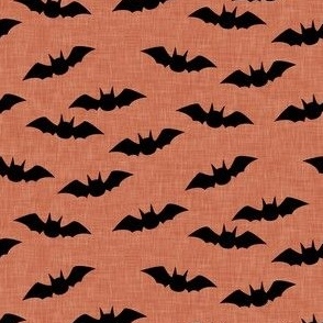 (small scale) bats - cute halloween - terracotta - C22