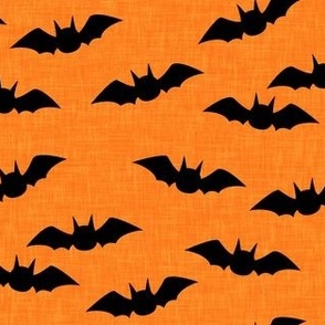  bats - cute halloween - black/orange - C22