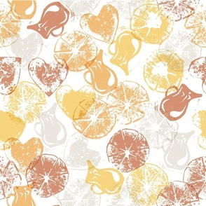 Citrus Summer - Lemonade Ditsy Pattern