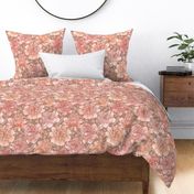 Victorian Peony Floral Peach Beige