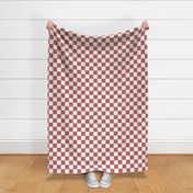 CHECKS DARK BLUSH PINK OFF WHITE 2 INCH