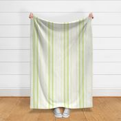 Linen Ticking Stripe in Honeydew  green