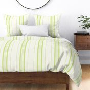 Linen Ticking Stripe in Honeydew  green