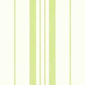 Linen Ticking Stripe in Honeydew  green