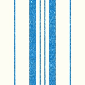 Linen Ticking Stripe in Bluebell