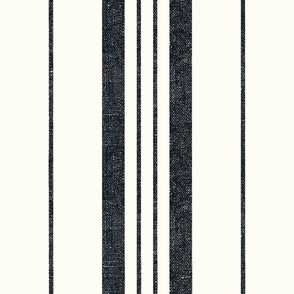 Linen Ticking Stripe in Graphite
