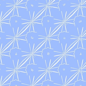 Starburst Lines on Soft Baby Blue Faux Velvet