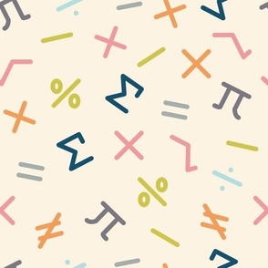Math Symbols Fabric, Wallpaper and Home Decor | Spoonflower