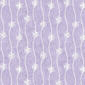Spirals and Stripes on Lilac Faux Velvet 
