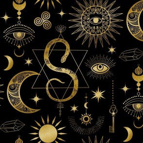 Celestial Magic And Mystery Esoteric Pattern