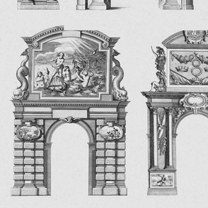 Historic Portals And Archways Greyscale