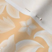 Embroidered Lilies XL wallpaper scale in peach by Pippa Shaw