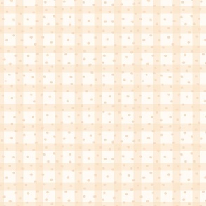 Farm life check dots in apricot on beige - medium