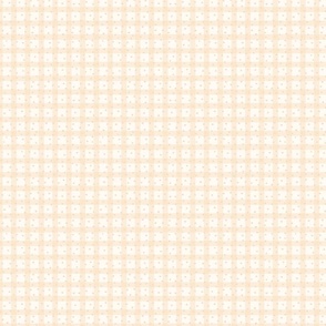 Farm life check dots in apricot on beige - xs