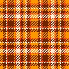 Large 70s Tartan yellow brown MCM