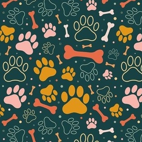 Dog Paw Pattern / Small Scale