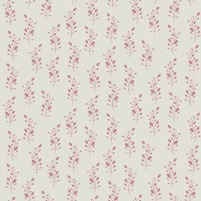 Pink flower algae on cream background (small)