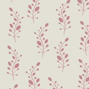 Pink flower algae on cream background (large)