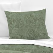 Illustrated Palm Leaves in Green