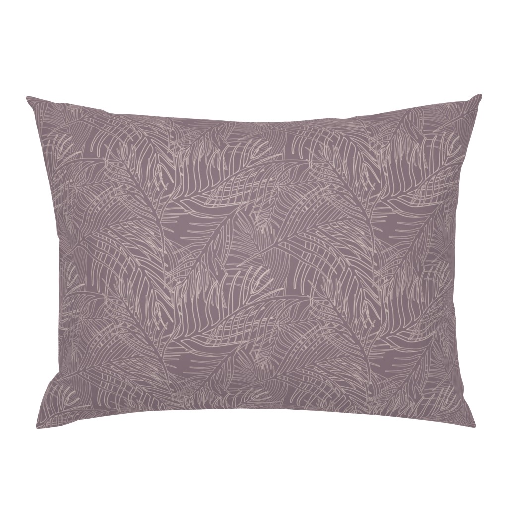 Illustrated Palm Leaves in Purple