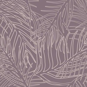 Illustrated Palm Leaves in Purple