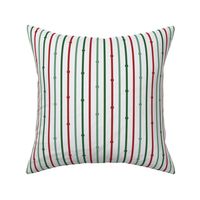 christmas dotted stripes - evergreen