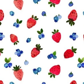 Strawberry Blueberry white small