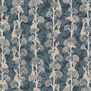 Rabbit Thistle (Taupe Dusk 12-inch repeat)