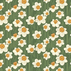 Daffodil Garden - Green - Medium