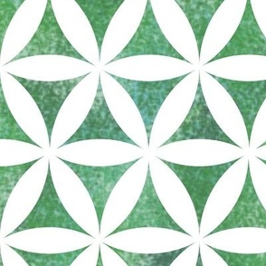 New Batik Christmas Green and White