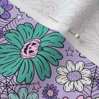 Jack O Lantern Pastel Floral - medium scale