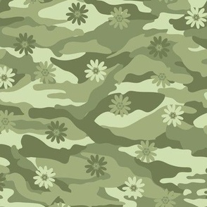 Kids Daisy Camouflage_Green 