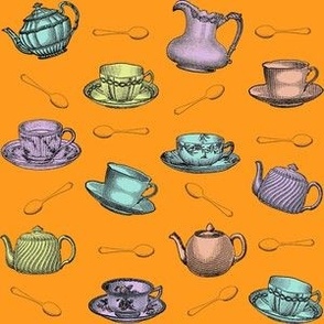 Victorian Tea Party on Orange