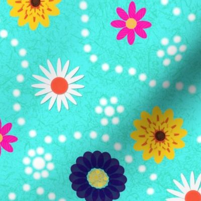 Spoonflower Design Challenge Retro Floral Curtains