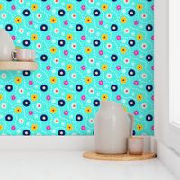 Spoonflower Design Challenge Retro Floral Curtains