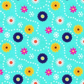 Spoonflower Design Challenge Retro Floral Curtains