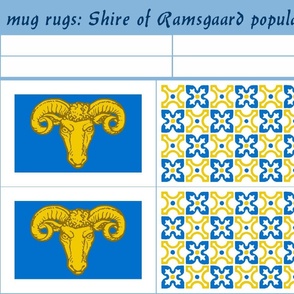 mug rugs: Shire of Ramsgaard (SCA)