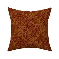 Big Cats and Palm Trees - Jungle Decor in Spicy Shades / Medium