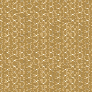 Abstract Chain Circles - ochre