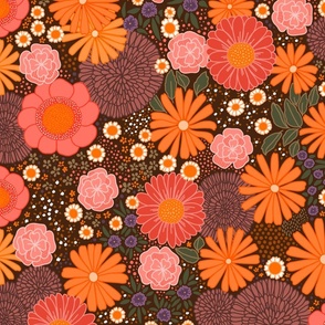 70s groovy florals