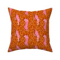 Tigris Nouveau- Lunar New Year-Spring Festival- Terracotta Orange Pink- Small Scale