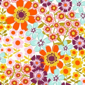 Retro Wild Flower - Bright