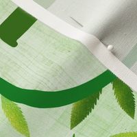 Large 27x18 Fat Quarter Panel Let's Roll on the Cannibus Green Marijuana Pot Leaves for Tea Towel or Wall Hanging
