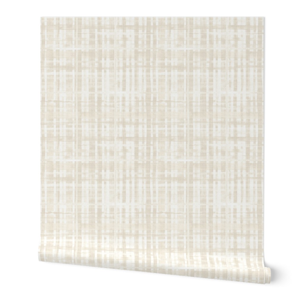Creamy Oatmeal Neutral Modern Country Check - small 
